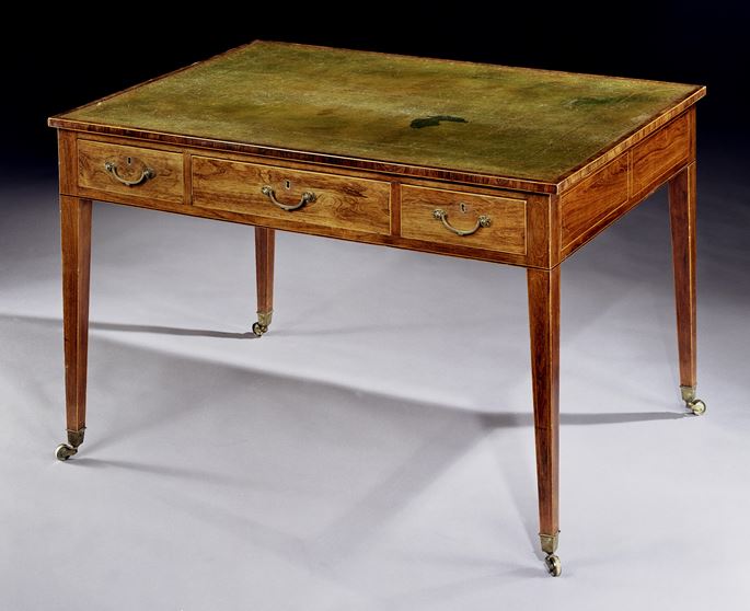 A GEORGE III DOUBLE-SIDED ROSEWOOD WRITING TABLE | MasterArt